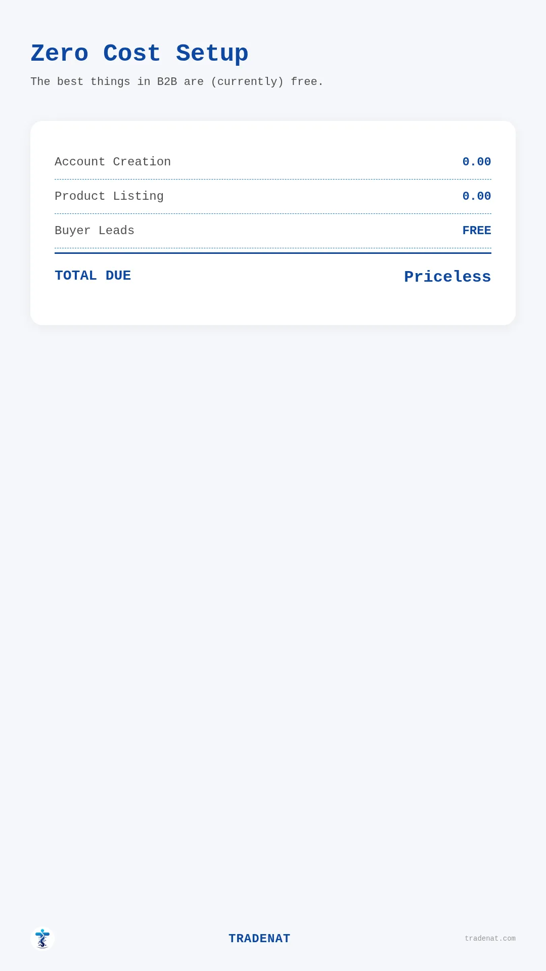 Tradenat — Receipt Story